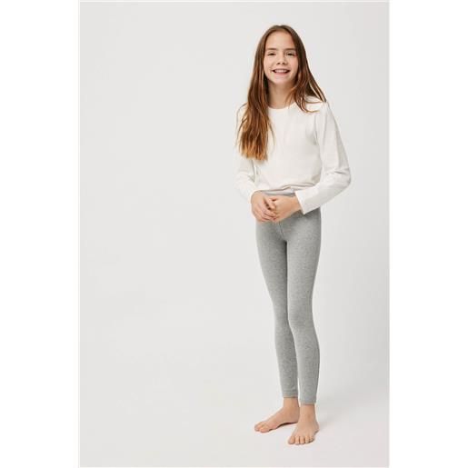 Ysabel Mora leggings basici da bambina di colore grigio