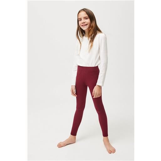 Ysabel Mora leggings basic da bambina bordeaux