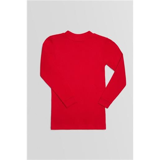 Ysabel Mora calda maglietta rossa a maniche lunghe con collo a semi-cigno