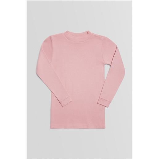 Ysabel Mora calda t-shirt rosa a maniche lunghe con collo a semi-cigno