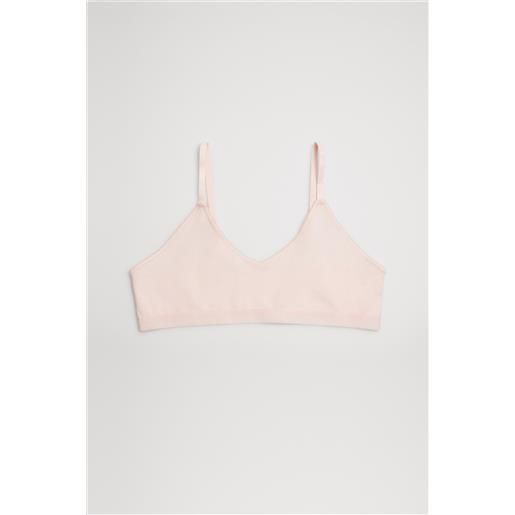 Ysabel Mora top rosa da ragazzo in tinta unita