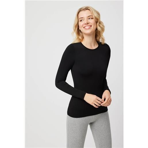 Ysabel Mora maglietta termica nera a maniche lunghe