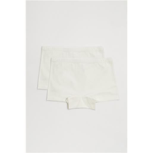 Ysabel Mora confezione di 2 culotte da bambina in cotone bianco