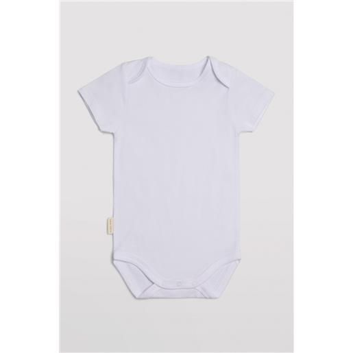Ysabel Mora body basic per neonato manica corta revers bianco