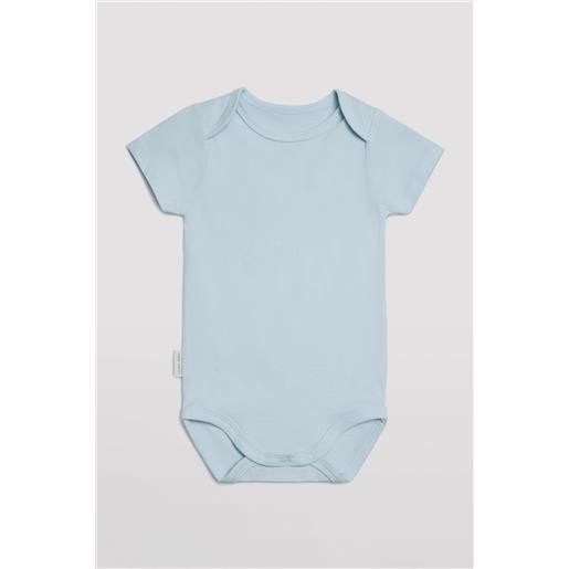 Ysabel Mora body basic per bebè con maniche corte e revers celesti