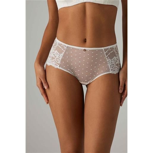 Ysabel Mora mutandina alta maxi lingerie avorio