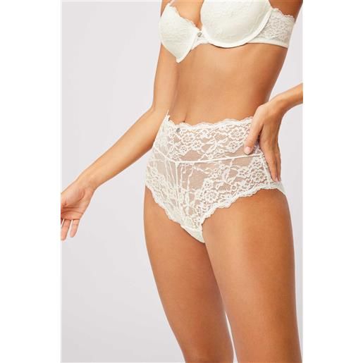 Ysabel Mora mutandina alta in pizzo avorio