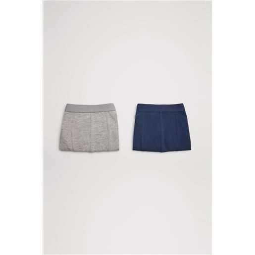 Ysabel Mora confezione da 2 boxer giovanili in cotone blu scuro e grigio
