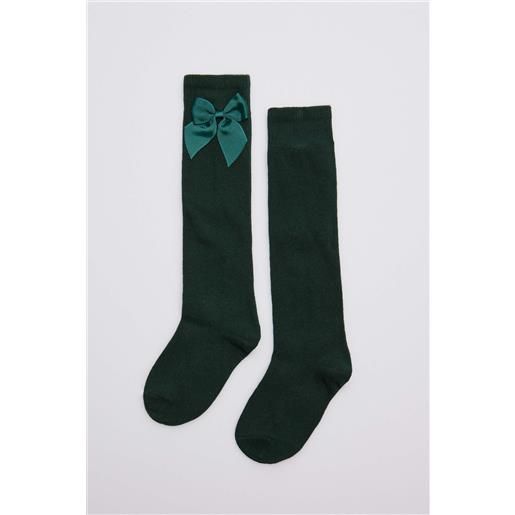 Ysabel Mora calzini lunghi verde bottiglia