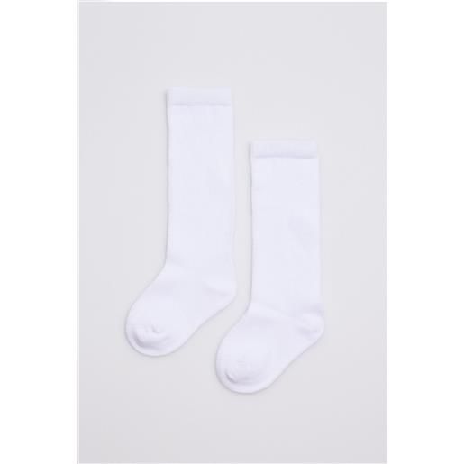 Ysabel Mora calzini basic lunghi bianchi per neonati