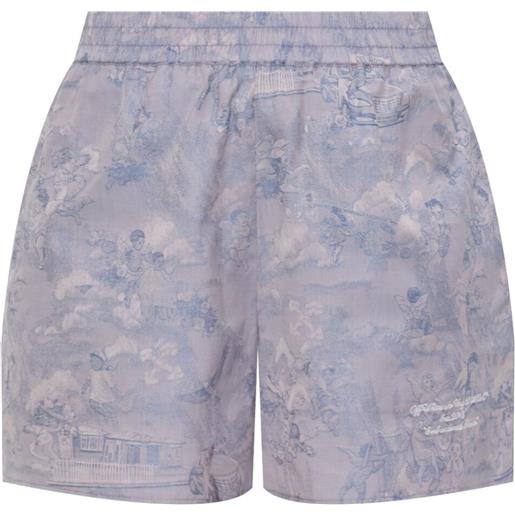 Off-White shorts con stampa - viola