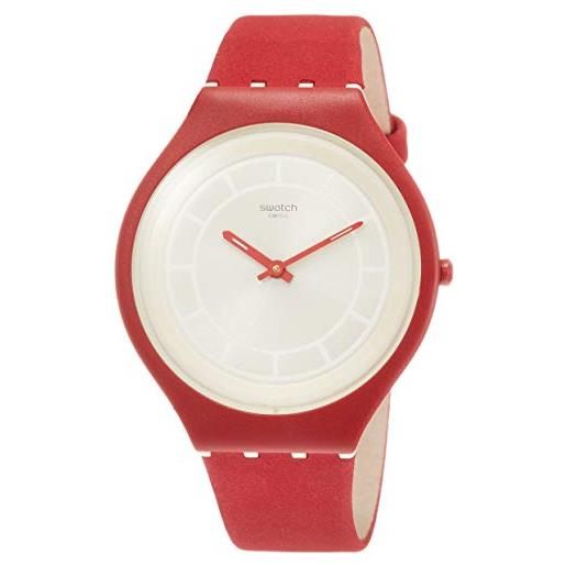 Swatch orologio analogico quarzo da donna con cinturino in pelle svur100