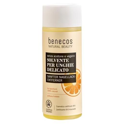 Benecos - natural beauty 93871 - natural cosmetics - solvente smalto per unghie - olio organico di guscio d'organo e olio di lavanda biologico - vegano - 125 ml