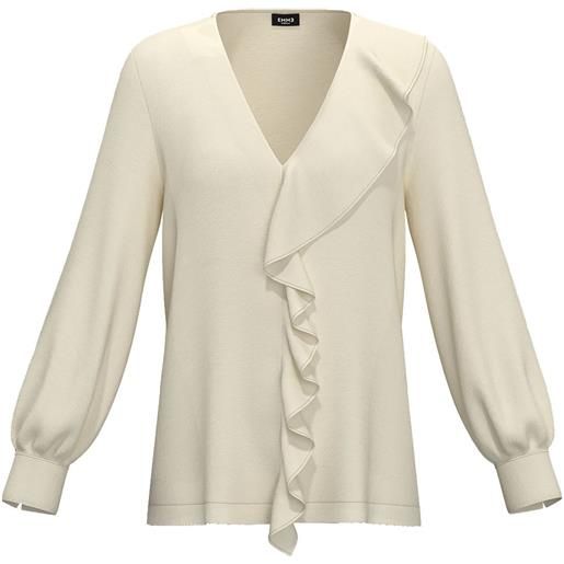 EMME MARELLA camicia volant in misto seta donna