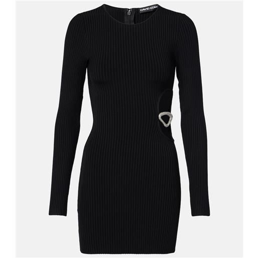 David Koma abito corto con cut-out e decorazioni