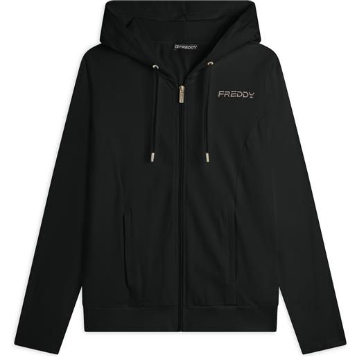 Freddy felpa in jersey con zip e cappuccio time to shine