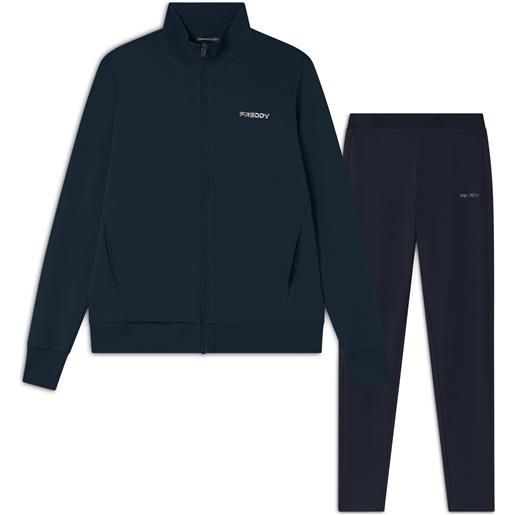 Freddy tuta con zip e collo alto in tessuto interlock di cotone