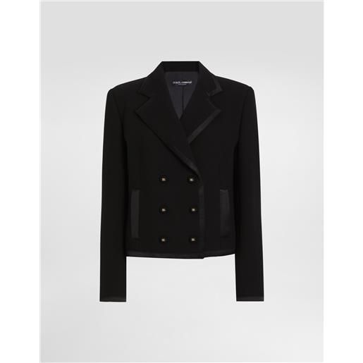 Dolce & Gabbana giacca corta doppiopetto in crêpe di lana