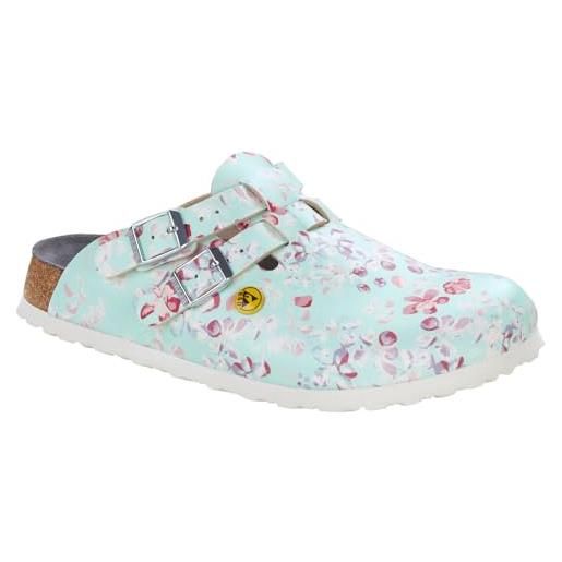 Birkenstock 1020876-38, scarpe da lavoro kay esd flowers field mint, taglia 38 donna, eu
