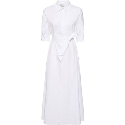 MAX MARA vestito midi hoyo in popeline