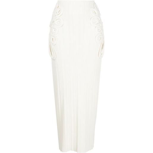 Cult Gaia gonna chasina con applicazione a fiori - bianco