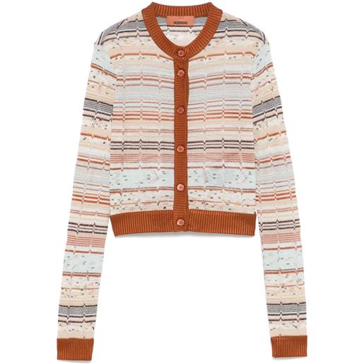 Missoni cardigan con dettaglio lamé - marrone