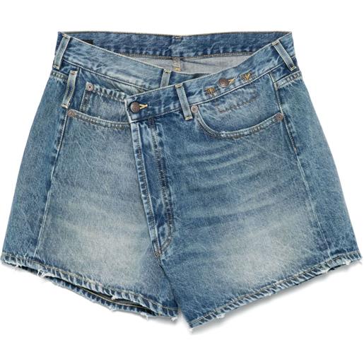 R13 shorts denim crossover - blu