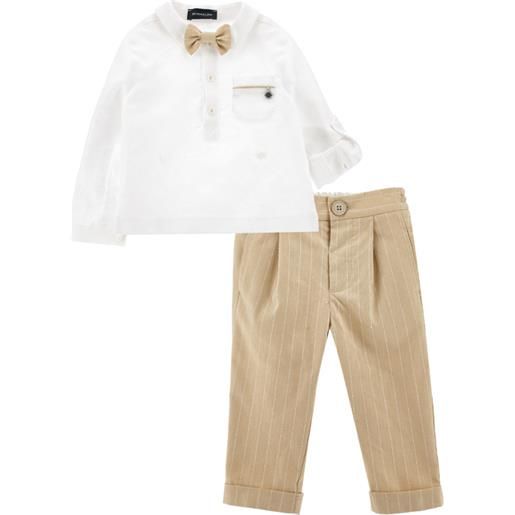 Monnalisa set camicia e pantalone cotone lino