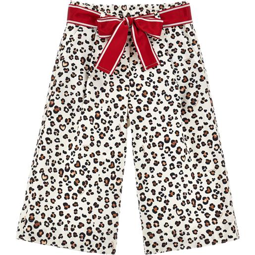 Monnalisa pantaloni gabardina animalier