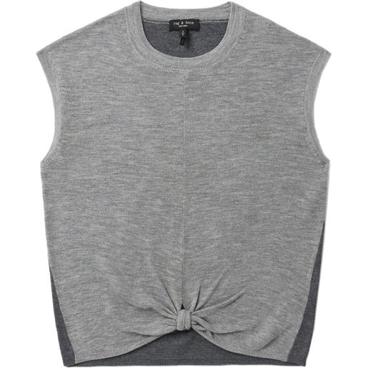 rag & bone top con nodo - grigio