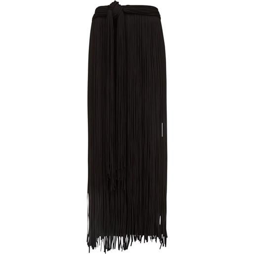 AREA gonna midi con frange - nero