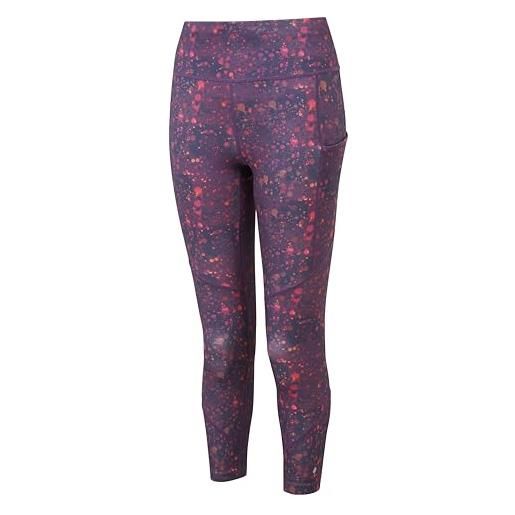 Ronhill corsa, wmn's tech crop tight, damson raindrops, 8