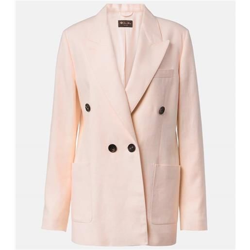 Loro Piana blazer genny in lino e lana