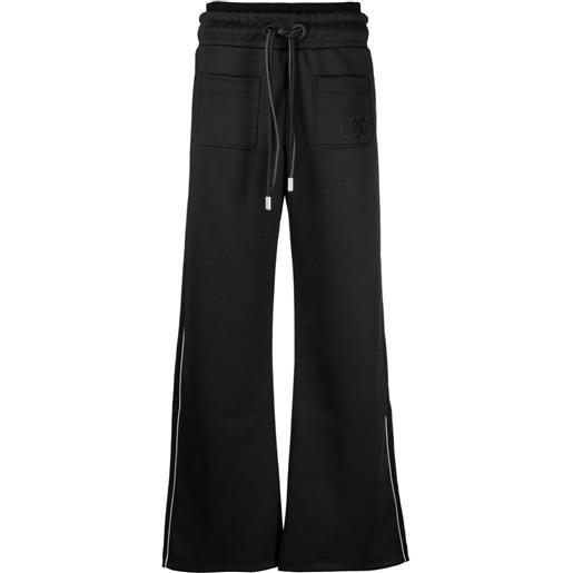 Off-White pantaloni sportivi con vita elasticizzata - nero