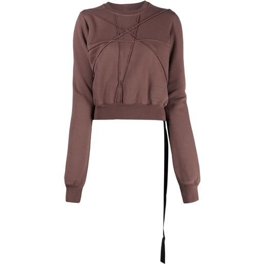Rick Owens DRKSHDW felpa crop - viola