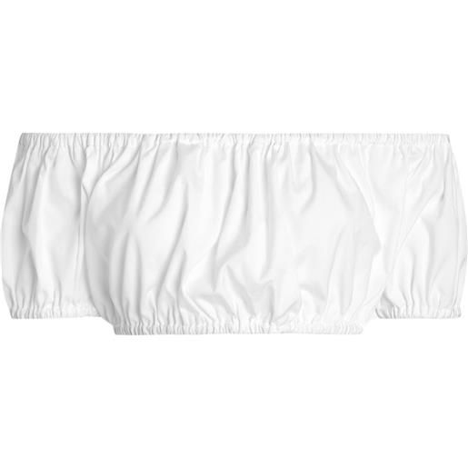 Dolce & Gabbana top corto con ruches - bianco