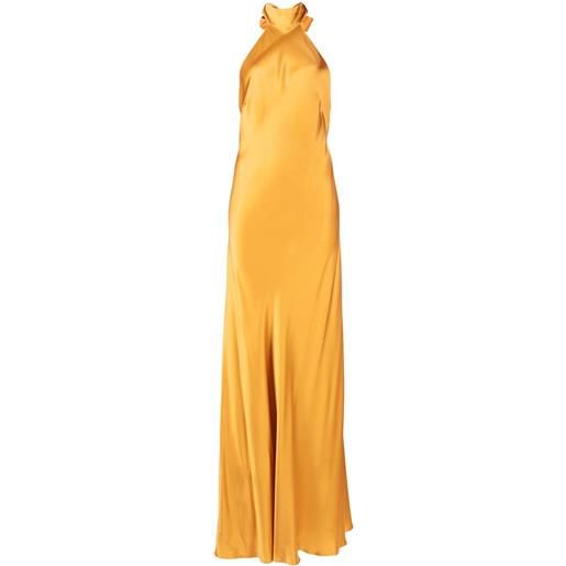 Michelle Mason abito da sera con scollo all'americana - oro