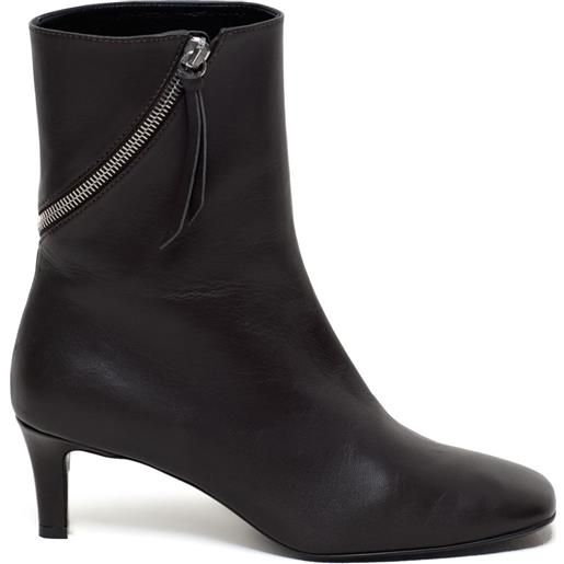 Closed stivali in pelle 60mm - marrone