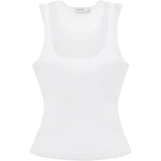 Simkhai canotta semi trasparente - bianco