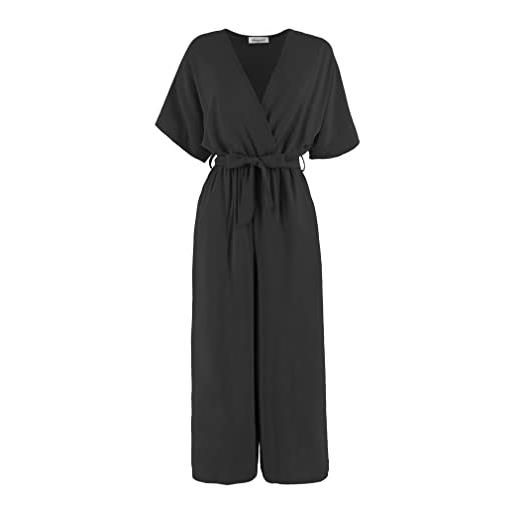 JOPHY & CO. salopette donna lungo scollo v (cod. 6797) (xl, blu)