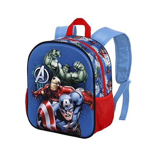 Marvel avengers energy-zaino 3d piccolo, blu, 26 x 31 cm, capacità 8.5 l