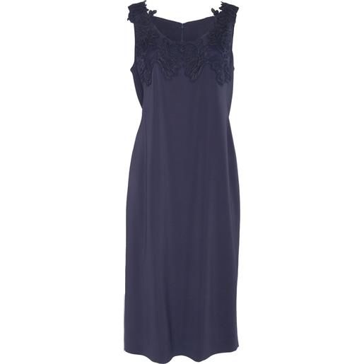 ALBERTA FERRETTI abito blu con applicazioni