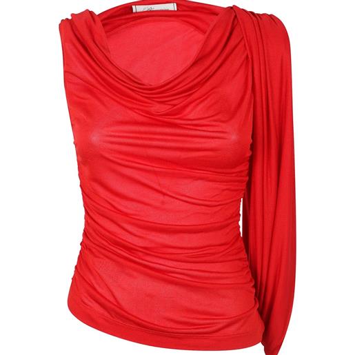 Blumarine blusa drappeggiata - rosso
