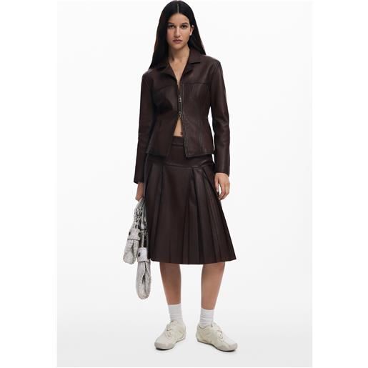 Desigual gonna midi in pelle