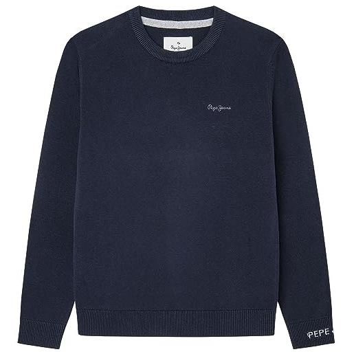 Pepe Jeans tottenham crew, maglione bambini e ragazzi, blu (dulwich), 10 anni