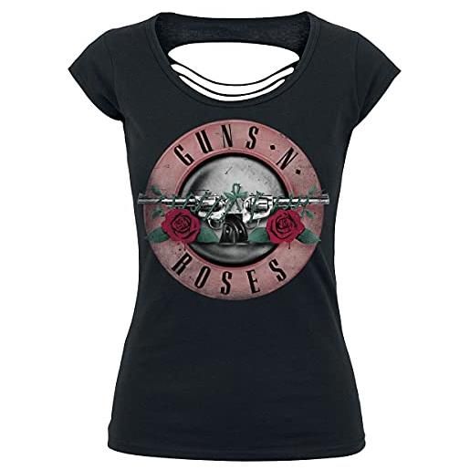 Guns N' Roses pink bullet donna t-shirt nero m 100% cotone largo