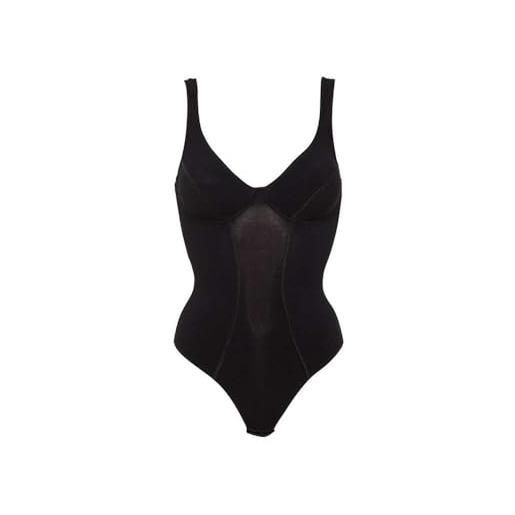 Bslingerie® Body da donna in lattice effetto bagnato, in PVC, Sottoseno, XL