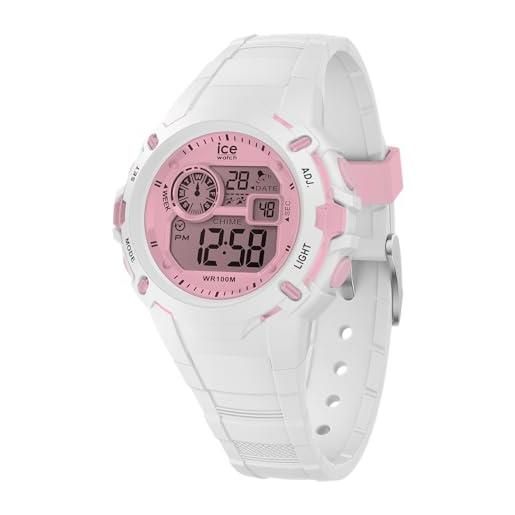 ICE-WATCH - ice digit explorer white pink - orologio bianco e rosa da bambine con cinturino in silicone - 024001 (small)