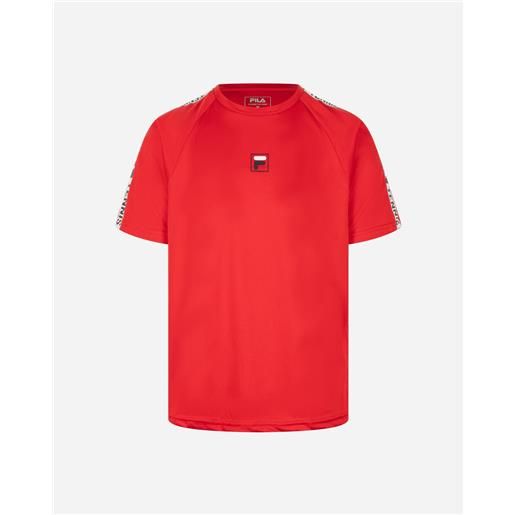 Fila match line m - t-shirt tennis - uomo - rosso