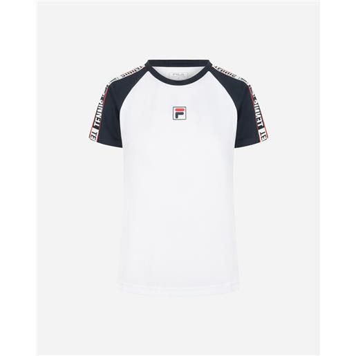 Fila match line w - t-shirt tennis - donna - bianco